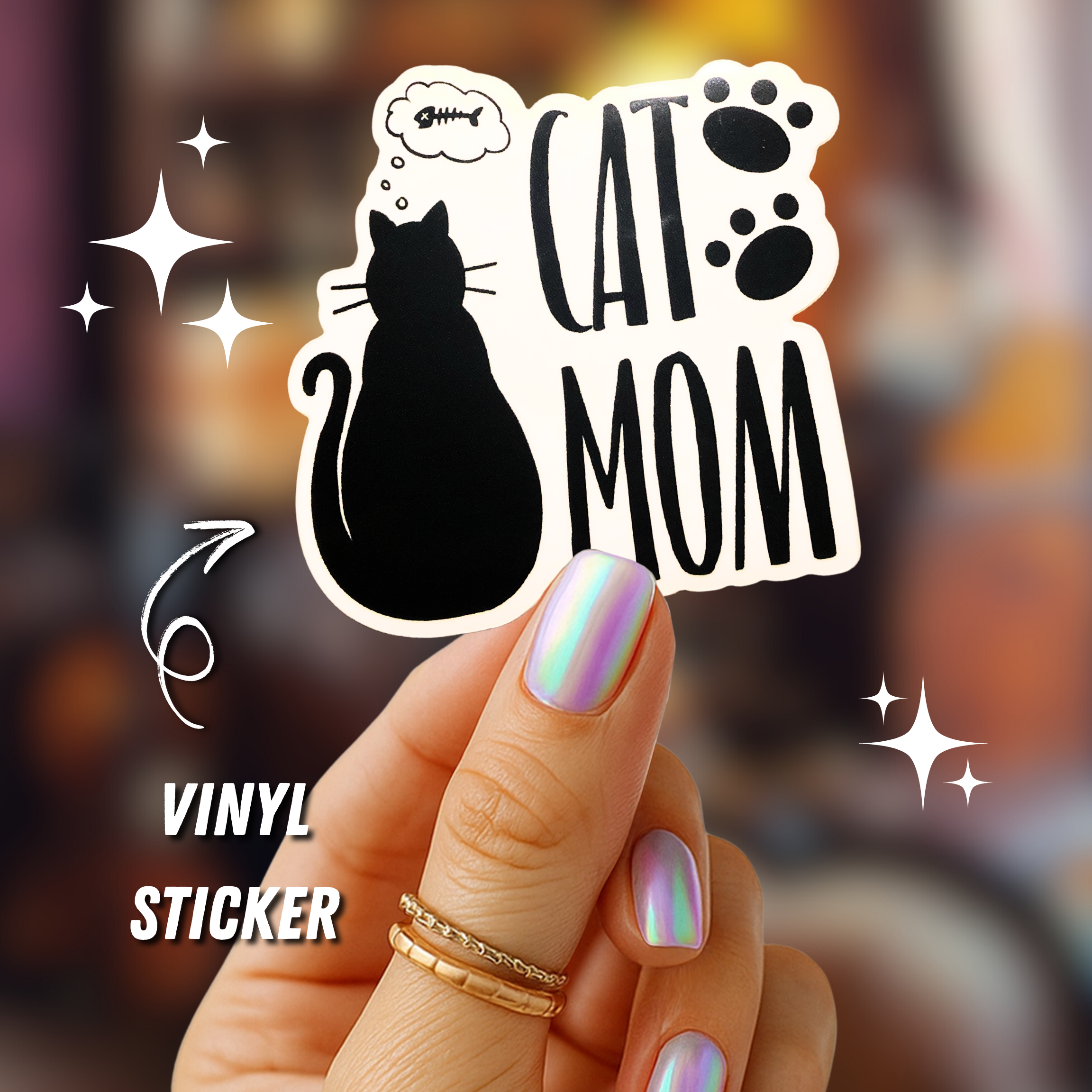 Cat Mom Sticker