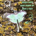 Luna Moth Keyring