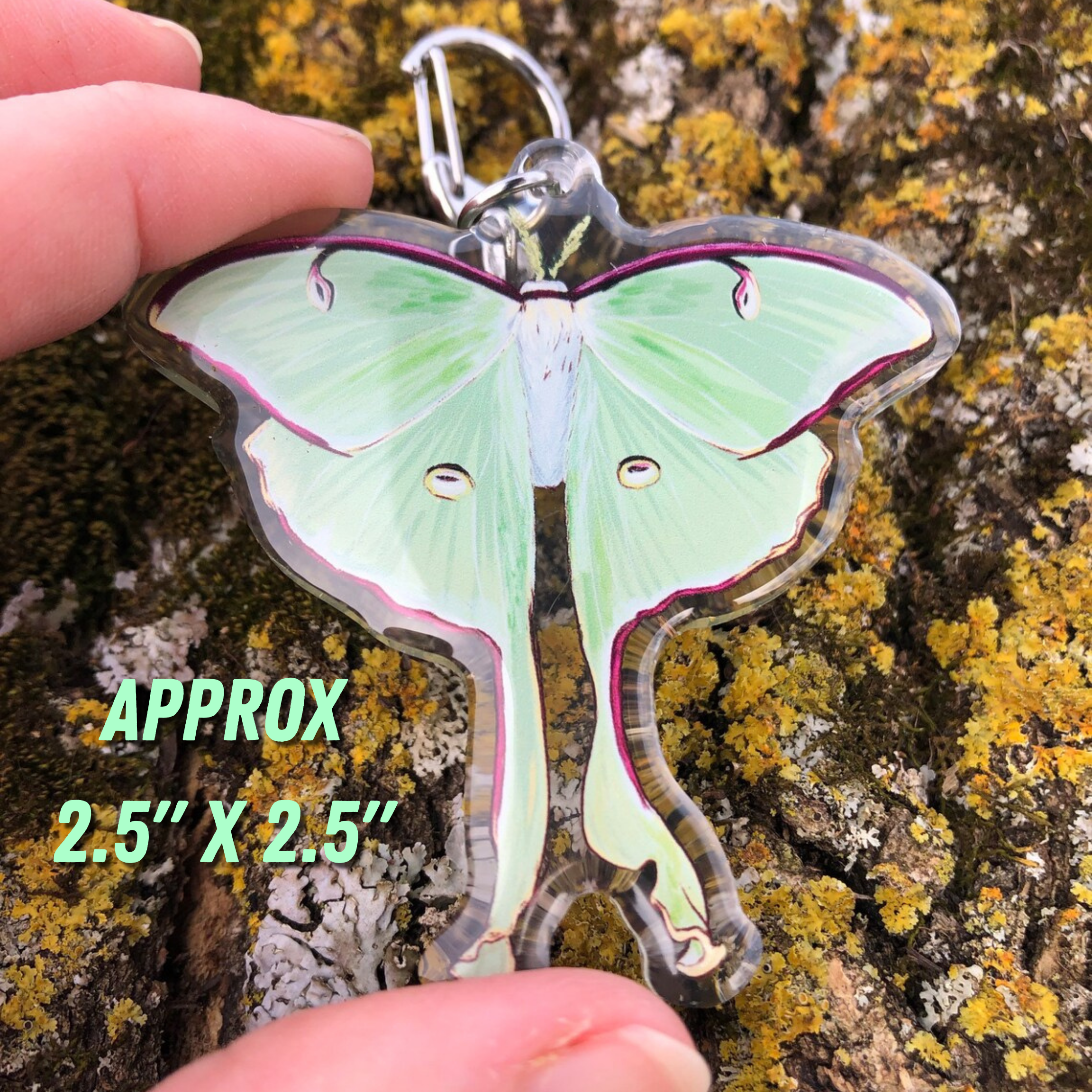 Luna Moth Keyring
